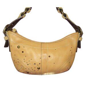 Coach 2005 Soho Studs & Swarovski Crystal Distressed Vachetta Leather Demi Bag